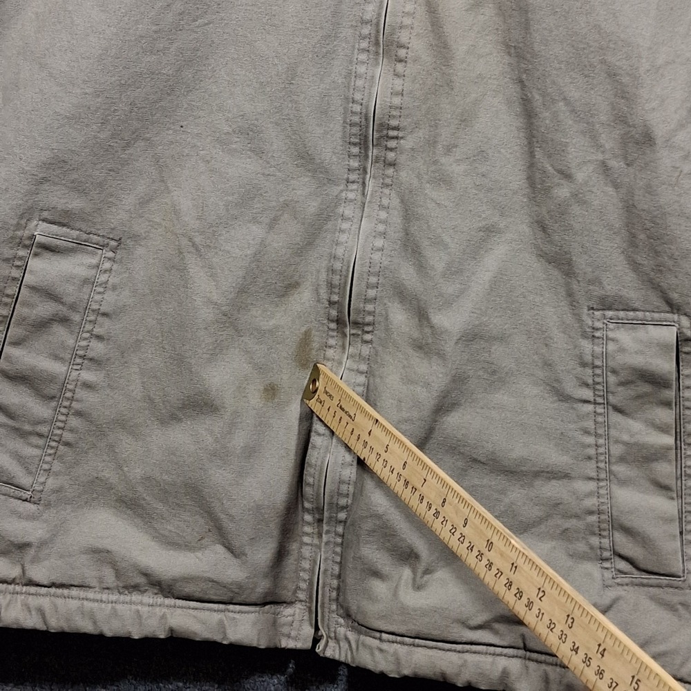 Rigo Sportswear Mens Tan Khaki 100% Cotton Canvas Full Zip Work Jacket Large - Picture 4 of 12
